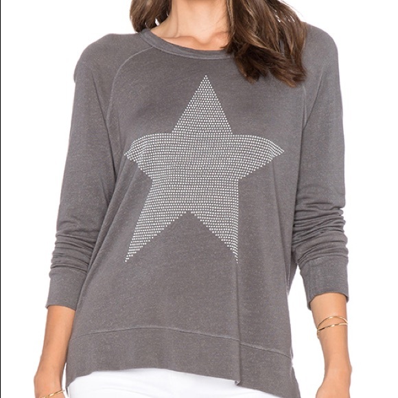 Sundry Tops - SUNDRY | Star Pullover in Coal